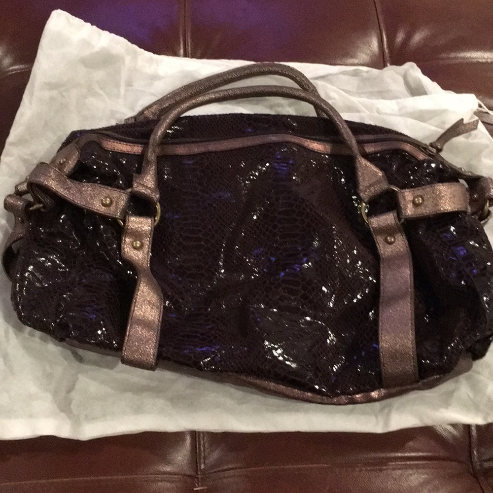 Ebisu Faux Snakeskin Purse View 5